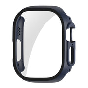 For Apple Watch Ultra / Ultra 2 49mm ENKAY PC Frame 9H Tempered Glass Case(Dark Blue) - Watch Cases by ENKAY