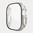For Apple Watch Ultra / Ultra 2 49mm ENKAY PC Frame 9H Tempered Glass Case(Starlight Silver) - Watch Cases by ENKAY