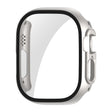 For Apple Watch Ultra / Ultra 2 49mm ENKAY PC Frame 9H Tempered Glass Case(Silver) - Watch Cases by ENKAY