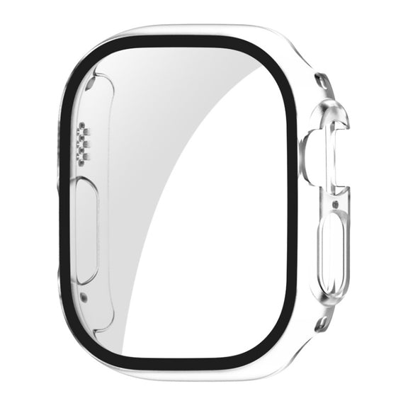 For Apple Watch Ultra / Ultra 2 49mm ENKAY PC Frame 9H Tempered Glass Case(Transparent) - Watch Cases by ENKAY