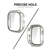 For Apple Watch Ultra / Ultra 2 49mm ENKAY PC Frame 9H Tempered Glass Case(Black) - Watch Cases by ENKAY