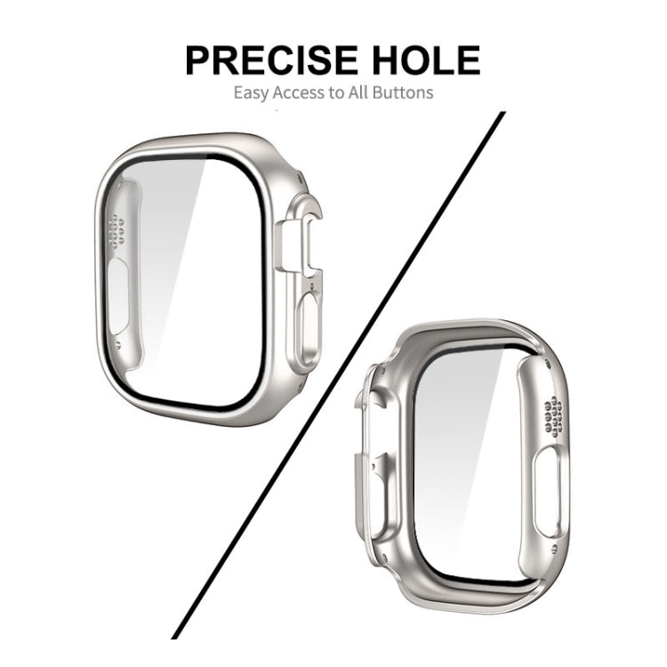 For Apple Watch Ultra / Ultra 2 49mm ENKAY PC Frame 9H Tempered Glass Case(Transparent) - Watch Cases by ENKAY
