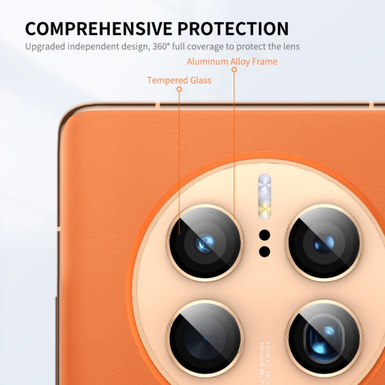 For Huawei Mate 50 Pro ENKAY 9H Rear Camera Aluminium Alloy Tempered Glass Film(Black)