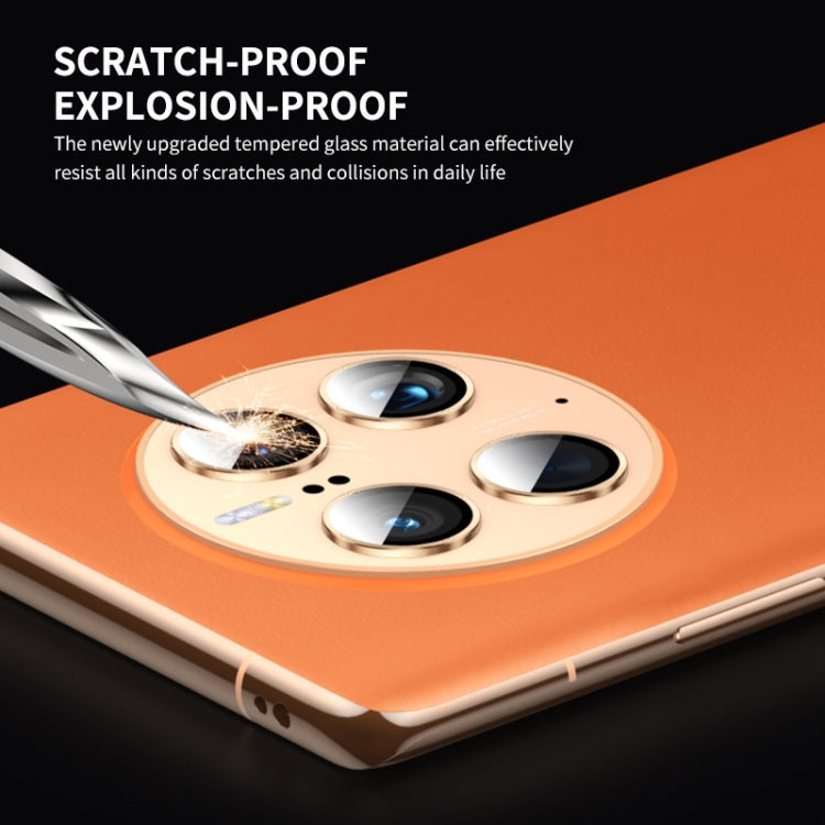For Huawei Mate 50 Pro ENKAY 9H Rear Camera Aluminium Alloy Tempered Glass Film(Black)