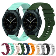 For Samsung Galaxy Watch 42mm 20mm Wavy Dotted Solid-Color Silicone Watch Band(Gray)
