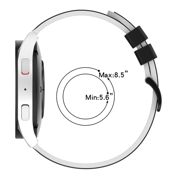 For Xiaomi MI Watch S1 22mm Two-Color Silicone Watch Band(Pink+White)