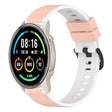For Xiaomi MI Watch Sport 22mm Two-Color Silicone Watch Band(Pink+White)