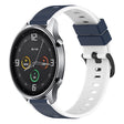 For Xiaomi MI Watch Color 22mm Two-Color Silicone Watch Band(Midnight Blue + White)