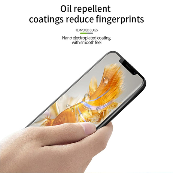 For Huawei Mate 50 Pro PINWUYO 9H 3D Hot Bending Tempered Glass Film(Black)