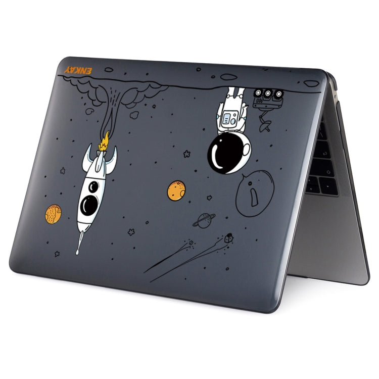 For MacBook Air 13.6 2022/2024  A2681 (M2) / A3113  (M3) ENKAY Hat-Prince Spaceman Pattern Protective Crystal Case Cover Hard Shell(Spaceman No.1)