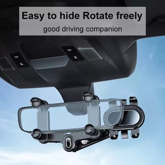 H03 Car Rearview Mirror Mobile Phone Holder 360 Rotation Foldable