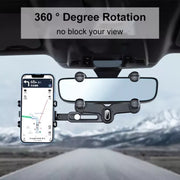H03 Car Rearview Mirror Mobile Phone Holder 360 Rotation Foldable