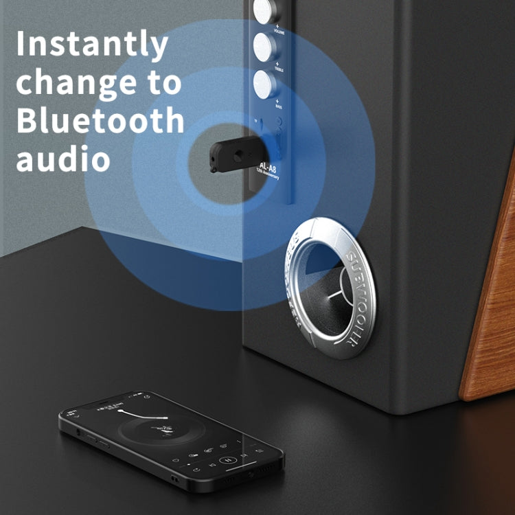 H210 Bluetooth 5.3 Audio Receiver Transmitter 2 in 1 AUX+USB Dual Output