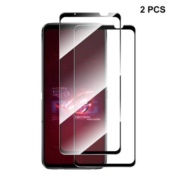 For Asus Rog Phone 6 / 6D / 6 Pro 2pcs ENKAY Full Glue 0.26mm 9H 2.5D Tempered Glass Full Film