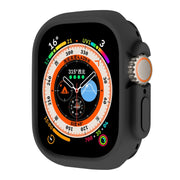 For Apple Watch Ultra 49mm ENKAY Solid Color Protective Soft TPU Frame Case(Black) - Watch Cases by ENKAY