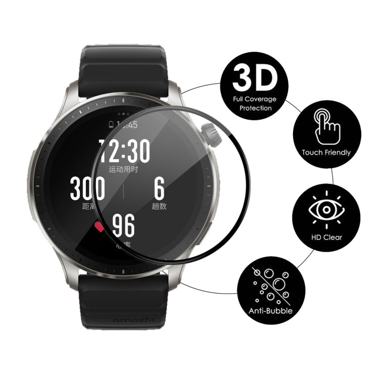 2pcs For Amazfit GTR 4 ENKAY 3D Full Coverage Soft PC Edge + PMMA HD Screen Protector Film