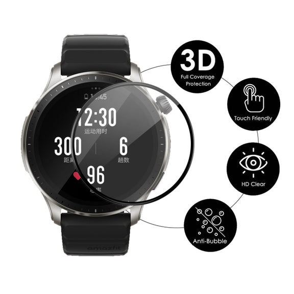 2pcs For Amazfit GTR 4 ENKAY 3D Full Coverage Soft PC Edge + PMMA HD Screen Protector Film