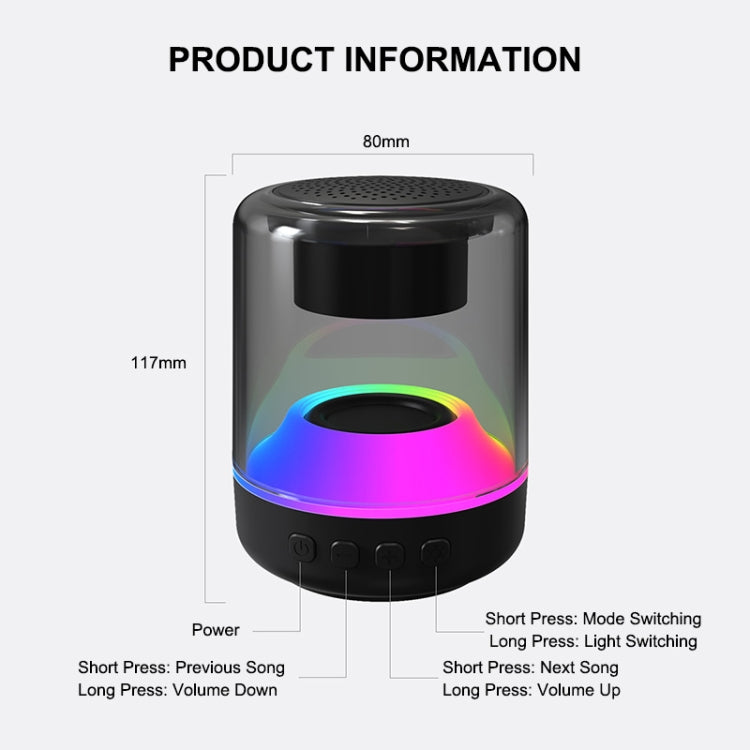 ENKAY Hat-Prince Portable RGB Light Wireless Bluetooth Speaker, Size:L