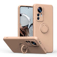 For Xiaomi 12T / 12T Pro Ring Kickstand TPU Silicone Phone Case(Pink) - free shipping - PMC TechLife - Order now!
