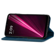 For T-Mobile Revvl 6 Pro 5G Retro Skin Feel Magnetic Leather Phone Case(Blue)