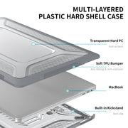 For MacBook Pro 16 A2141 ENKAY Hat-Prince 3 in 1 Protective Bracket  Case Cover Hard Shell with TPU Keyboard Film / Anti-dust Plugs, Version:EU(Blue)