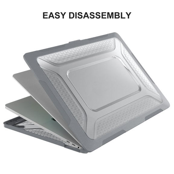 For MacBook Pro 16 A2141 ENKAY Hat-Prince 3 in 1 Protective Bracket  Case Cover Hard Shell with TPU Keyboard Film / Anti-dust Plugs, Version:EU(Grey)