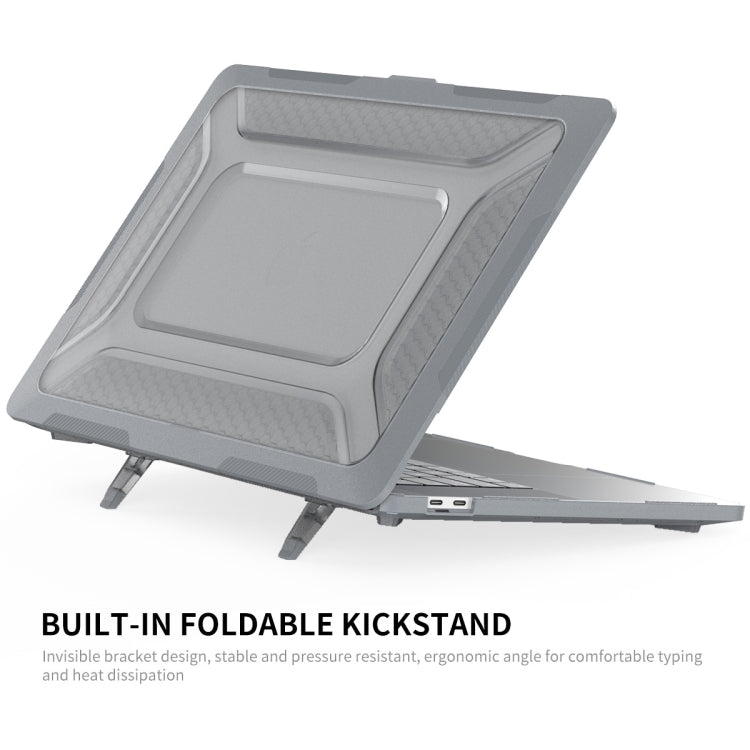 For MacBook Pro 16 A2141 ENKAY Hat-Prince 3 in 1 Protective Bracket  Case Cover Hard Shell with TPU Keyboard Film / Anti-dust Plugs, Version:EU(Grey)