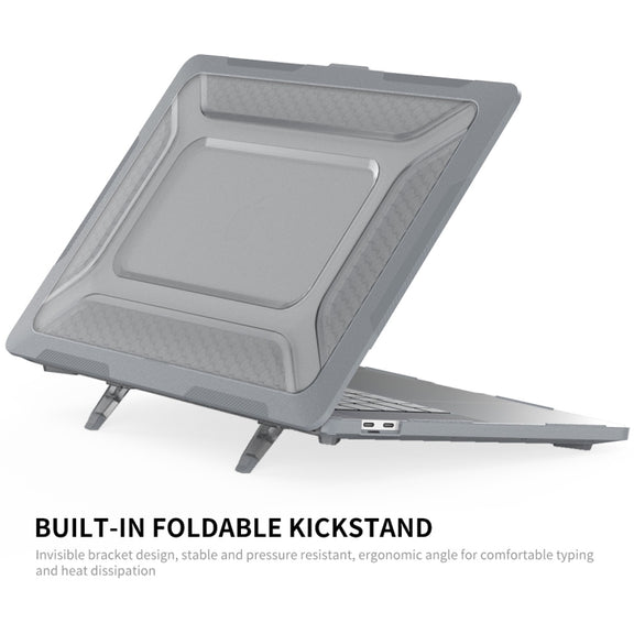 For MacBook Pro 16 A2141 ENKAY Hat-Prince 3 in 1 Protective Bracket  Case Cover Hard Shell with TPU Keyboard Film / Anti-dust Plugs, Version:EU(Grey)