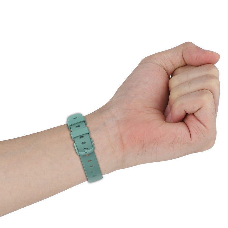 For Fitbit Inspire 3 Solid Color Silicone Watch Band, Size:L(Black)