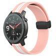 For Amazfit GTR 47mm 22mm Folding Magnetic Clasp Silicone Watch Band(Pink+White) - free shipping - PMC TechLife - Order now!