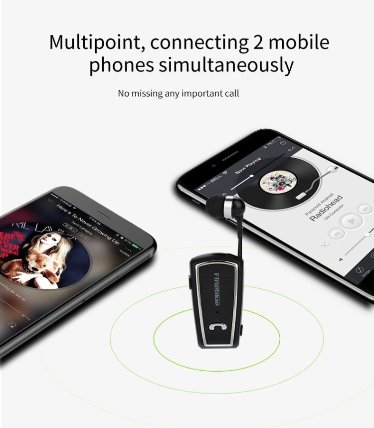 Fineblue F-V3 Bluetooth 4.1 Wireless Stereo Bluetooth In-Ear Earphone Mini Headset White