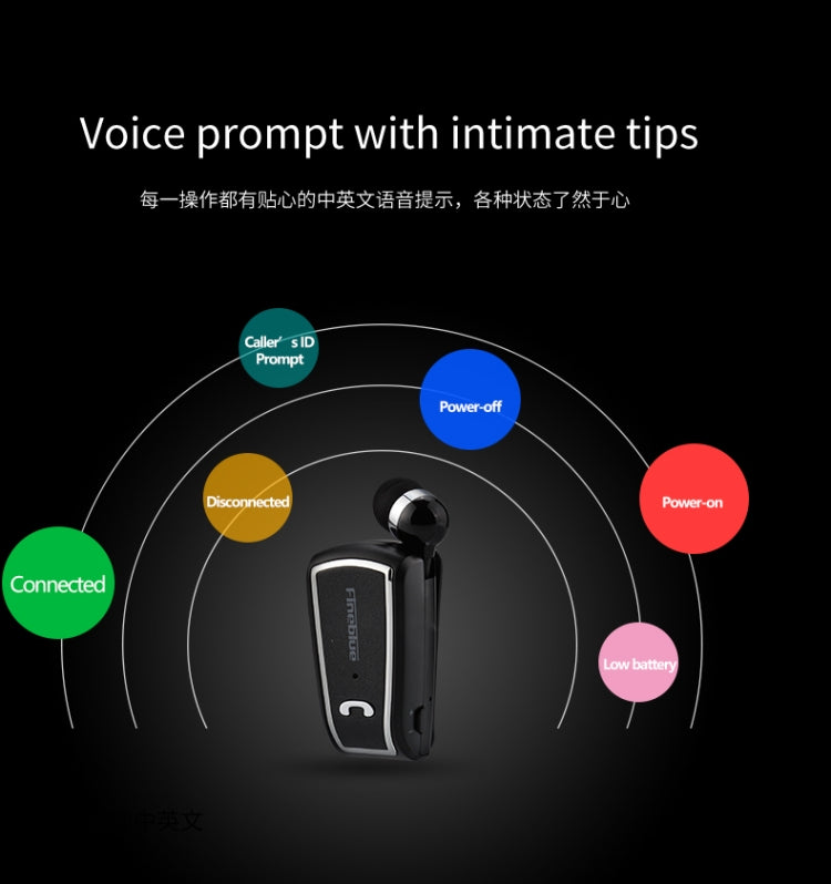 Fineblue F-V3 Bluetooth 4.1 Wireless Stereo Bluetooth In-Ear Earphone Mini Headset Gold