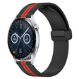For Huawei Watch GT3 42mm 20mm Folding Magnetic Clasp Silicone Watch Band(Black+Red) - free shipping - PMC TechLife - Order now!