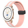 For Amazfit GTR 42mm 20mm Folding Magnetic Clasp Silicone Watch Band(Pink+White) - free shipping - PMC TechLife - Order now!