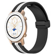For Amazfit GTR 42mm 20mm Folding Magnetic Clasp Silicone Watch Band(Black+White) - free shipping - PMC TechLife - Order now!