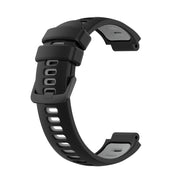 Compatible with Garmin Compatible witherunner 735 / 735XT Two-Color Silicone Watch Band(Black+Grey)
