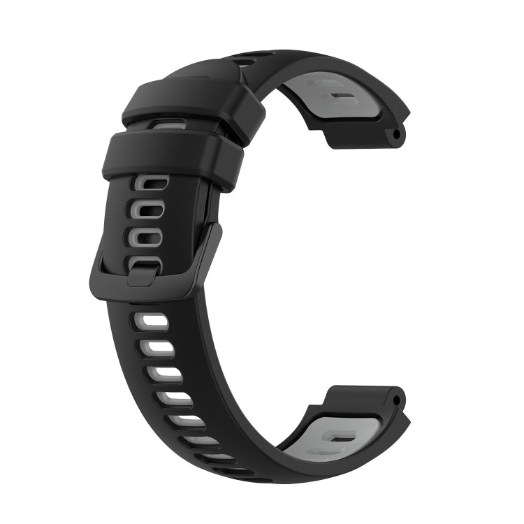 Compatible with Garmin Compatible witherunner 735 / 735XT Two-Color Silicone Watch Band(Black+Grey)