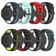 Compatible with Garmin Approach S6 Two-Color Silicone Watch Band(Black+Grey)