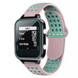 For Garmin Approach S20 Two-Color Punched Breathable Silicone Watch Band(Pink+Teal) - free shipping - PMC TechLife - Order now!