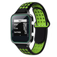 For Garmin Approach S20 Two-Color Punched Breathable Silicone Watch Band(Black+Green) - free shipping - PMC TechLife - Order now!