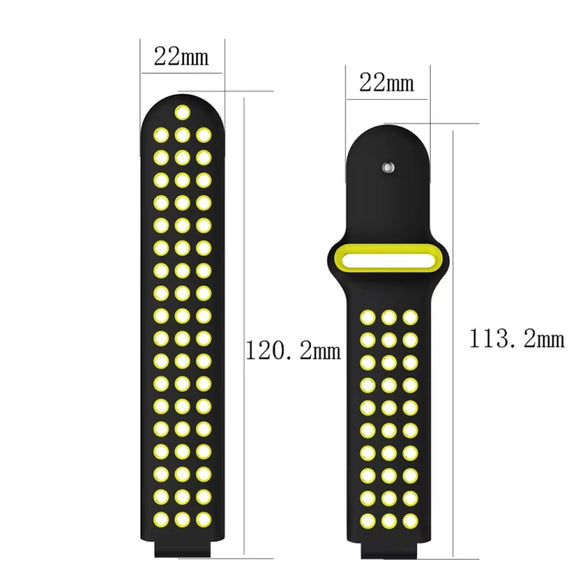 For Garmin Approach S20 Two-Color Punched Breathable Silicone Watch Band(Pink+Teal)