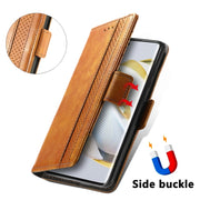 For Huawei  Nova 10 CaseNeoSplicing Dual Magnetic Buckle Leather Phone Case(Khaki)