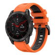 Compatible with Garmin EPIX Gen 2 22mm Two-Color Sports Silicone Watch Band(Orange+Black) - free shipping - PMC TechLife - Order now!