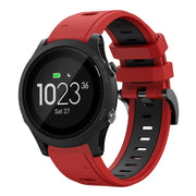 Compatible with Garmin Compatible witherunner 935 22mm Two-Color Sports Silicone Watch Band(Red+Black)