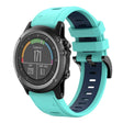 Compatible with Garmin Fenix 3 26mm Two-Color Sports Silicone Watch Band(Mint Green + Blue) - free shipping - PMC TechLife - Order now!