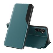For Samsung Galaxy A14 5G Attraction Flip Holder Leather Phone Case(Green)