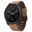 For Garmin Tactix 7 Pro 26mm Leather Steel Buckle Watch Band (Light Brown) - Smart Wear by PMC TechLife | Online Shopping South Africa | PMC TechLife