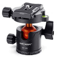 K&F CONCEPT KF31.023V3 360 Degree Rotating Panoramic Metal Tripod Ball Head with 1/4 Inch Quick Release Plate - free shipping - PMC TechLife - Order now!