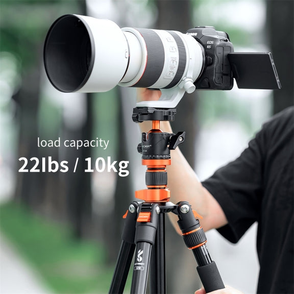 K&F CONCEPT KF31.023V3 360 Degree Rotating Panoramic Metal Tripod Ball Head with 1/4 Inch Quick Release Plate