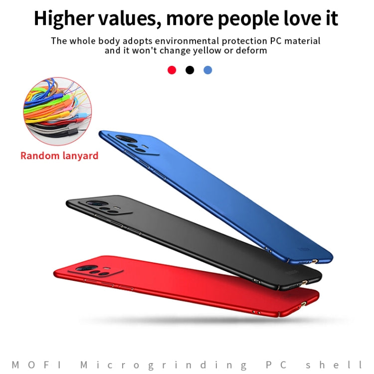 For Xiaomi 12T / Redmi K50 Ultra MOFI Micro Frosted PC Ultra-thin Hard Case(Red)